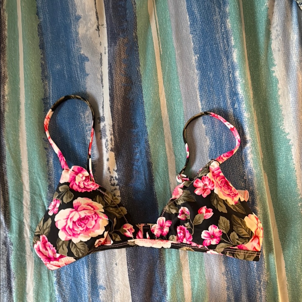 Floral Print Women's Bikini Top